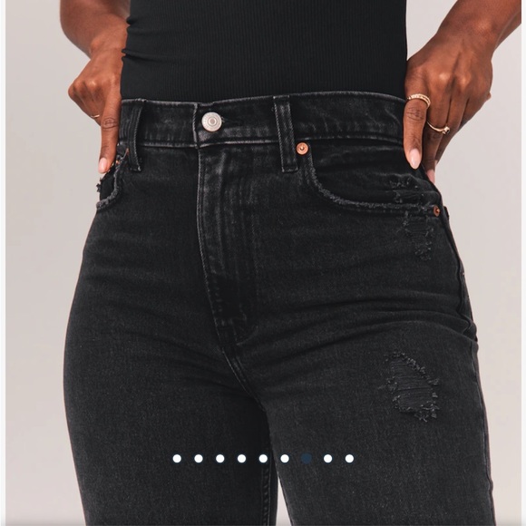 A&F Vintage Stretch Denim - Curve Love Ultra High Rise 90s Straight /size: 28/6S - Picture 2 of 9